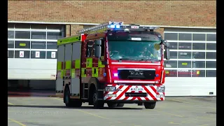 *Retained Crew* -  Kettering Fire Engines Responding to Fire Call with LIGHTS + SIRENS