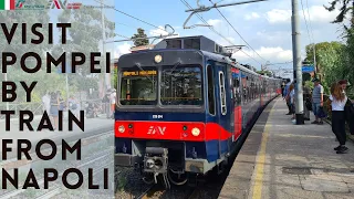 How to visit the Ruins & town or Pompeii from Napels in Italy by train (main line train & EAV train)