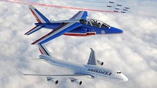 Air France 747 Forever - Two jewels of French aviation fly side by side over France
