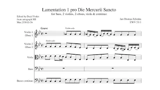 Jan Dismas Zelenka – 6 Lamentationes pro hebdomada sancta, ZWV 53