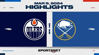 NHL Highlights | Oilers vs. Sabres - March 9, 2024