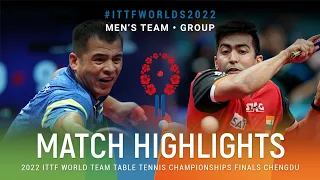 Highlights | Elmurod Kholikov (UZB) vs Desai Harmeet (IND) | MT Grps | #ITTFWorlds2022