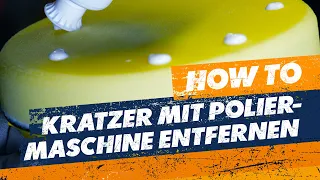 Kratzer polieren mit der Poliermaschine