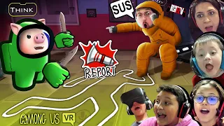 AMONG US in VR CHAT!   Virtual Reality is SUS!  (FGTeeV 1st Person Gameplay)