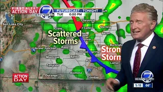 First Alert Action Day continues for Tuesday with more storms and showers