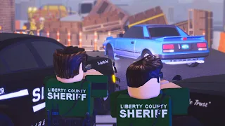 Reckless driver BOXED by Sheriffs and Construction workers! - Roblox Roleplay