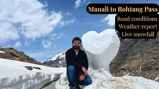 Snowfall Update: Manali to Rohtang Road Conditions via Solang Valley, Atal Tunnel, Gulaba