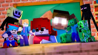 Monster School : Tiny Friday Night Funkin Apocalypse - Minecraft Animation