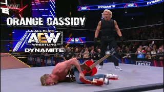 Orange Cassidy Takes Guitar Shot to the Knee from Jeff Jared AEW Dynamite March 8th 2023