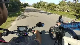 Dominar 250 vs Himalayan Drag race(0-100)