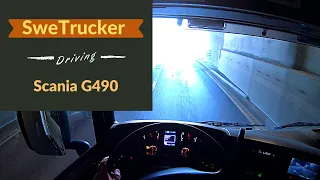 POV Driving Scania G490 - Sweden, Stockholm | traffic jam 4k