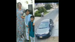 Hira Mani mobile snatching on fron of her house in karachi