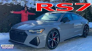 2021 Audi RS7 Sportback | V8 591hp - Test Drive in Winter