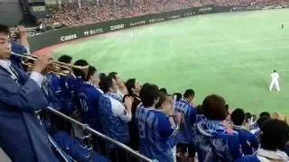 【応援団真横迫力！】勝利の輝き→チャンテ４→先頭桑原 東京ドームビジター応援席 2016-7-8