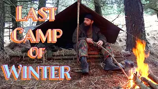 Poncho Shelter and a Blanket - Building a Debris Bed - Scottish Highlands Wild Camp with Minimal Kit