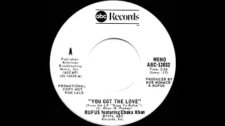 1974 Rufus featuring Chaka Khan - You Got The Love (mono radio promo 45)