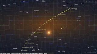 Kometa C/2023 P1 (Nishimura) - codzienne położenie od 22.08 do 18.09.2023