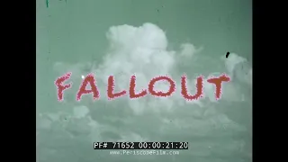 " ABOUT FALLOUT " 1955 CIVIL DEFENSE FILM   FALLOUT SHELTERS  ATOMIC BOMB RADIATION 71652