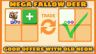 🤩🤩 THEY OFFERED VERY OLD NEON PET!! WATCH 13 OFFERS FOR MEGA FALLOW DEER IN ADOPT ME