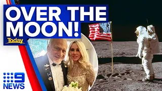 Astronaut Buzz Aldrin, 93, marries long-time partner | 9 News Australia