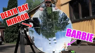 Giant Death Ray Solar Mirror Vs. Barbie