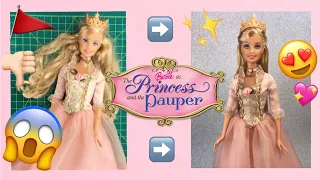 PRINCESS ANNELIESE DOLL GETS A MAKEOVER // BARBIE PRINCESS AND THE PAUPER 👑💖🪡