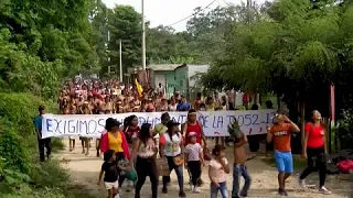 Manifestation contre les violences à la frontière de la Colombie et du Venezuela