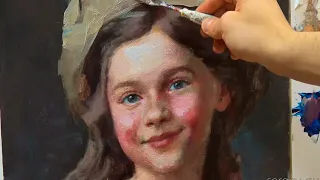 How to paint a portrait in acrylics #acrylicpainting #artpainting #canvaspainting #paintingtutorial