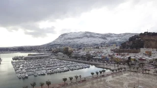 La Dénia nevada, a vista de dron