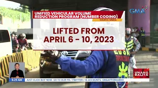 MMDA: Number coding, suspendido simula April 6 hanggang April 10 | UB