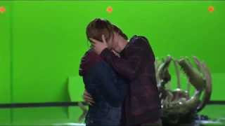 ron and hermione - the kiss - behind the scenes