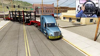 Freightliner Cascadia - Oversize trailer - American Truck Simulator | Thrustmaster T300RS