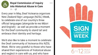 Royal Commission of Inquiry into Historical Abuse in Care, and the Deaf community