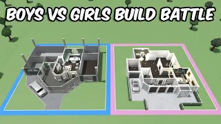 BOYS VS GIRLS HOUSE BUILD BATTLE in BLOXBURG