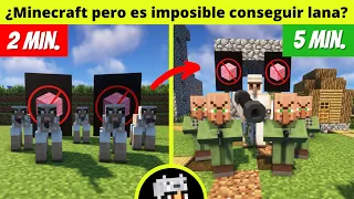 Minecraft pero es casi imposible conseguir lana | Cursed Hardcore 01