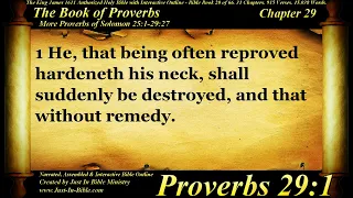 Bible Book #20 - Proverbs Chapter 29 - The Holy Bible KJV Read Along Audio/Video/Text