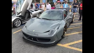 Liberty Walk Ferrari 458 Startup and Revs with Straight Pipes