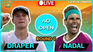 🎾NADAL vs DRAPER | Australian Open 2023 | LIVE Tennis Play-by-Play Stream