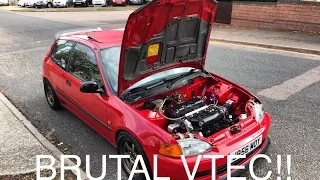 BRUTAL K20 EG B ROAD JOYRIDE!!!!