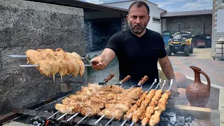 CHICKEN MEAT on the GRILL. JUICY RECIPE. ENG SUB.