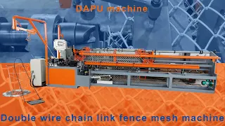 【Double wire chain link fence mesh machine】