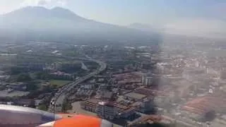 Great landing Naples, great view of Mt Vesuvius