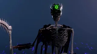 Undead Lord 3d character model (Blender, evvee, low-poly) animated preview