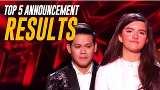 RESULTS PART 1: The TOP 5 America's Got Talent Champions Announcement