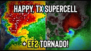 Happy, TX Supercell Radar Loop - EF2 Tornado!