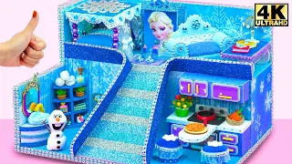 Build Miniature Frozen Magic House with Giant Slide for the Queen ❤️ DIY Miniature Cardboard House