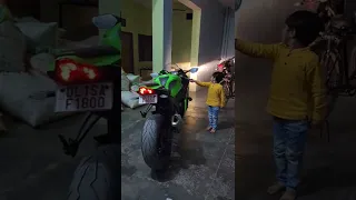 baby boy zx10r sound reaction 😱😱 #moradabad #bikelover #kawasaki #zx10r #superbike