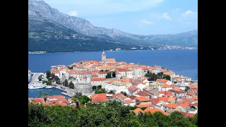 Сказочный городок Корчула на острове (Хорватия)