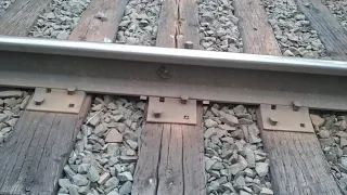 Magnet left on a train rail for years