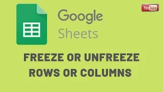 Freeze or unfreeze rows or columns in Google Sheets